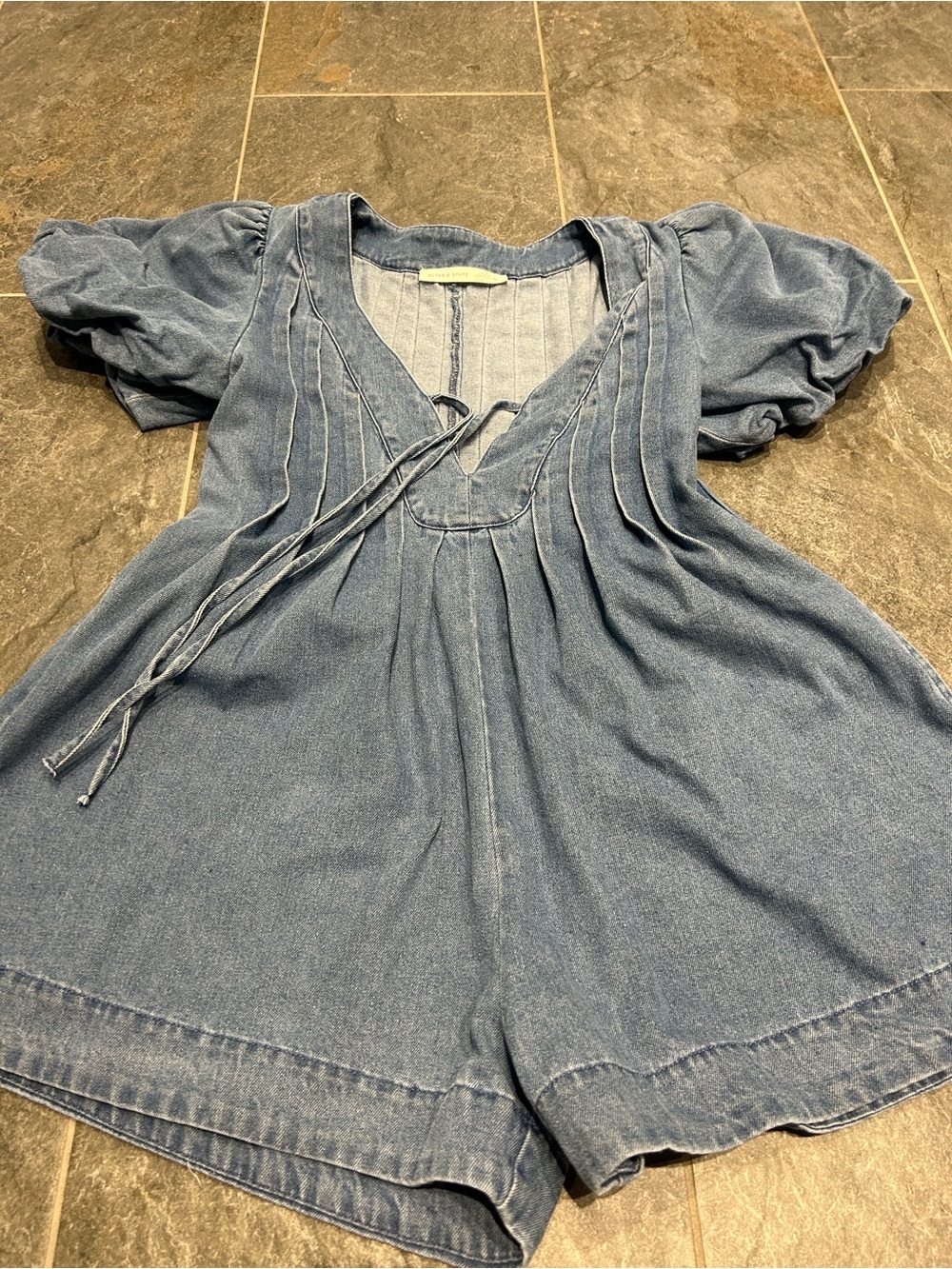 Altar'd State Light Blue Denim Romper size XS worn once #concert#festival